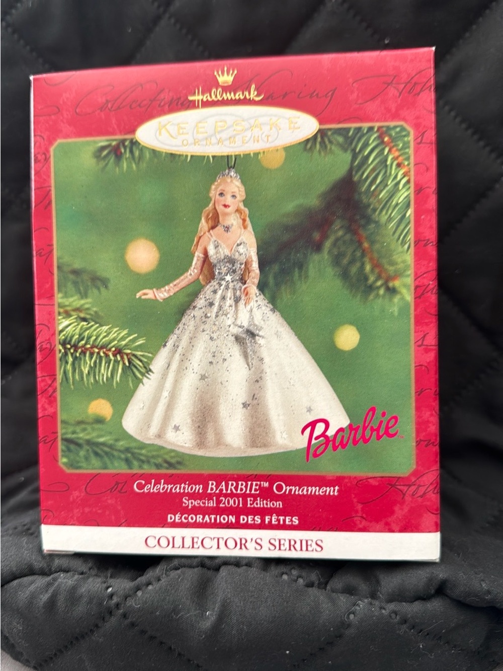 Hallmark Barbie Celebration Ornament in Silver and Pink Box